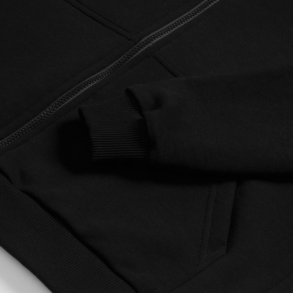 Толстовка унисекс оверсайз на молнии Zippy Terry, черная, размер XL/XXL