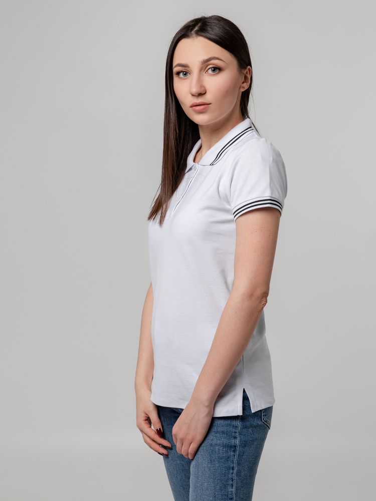 Рубашка поло женская Virma Stripes Lady, белая, размер L