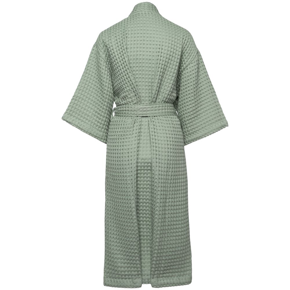 Халат вафельный женский Boho Kimono, зеленая мята, размер M (44-46)