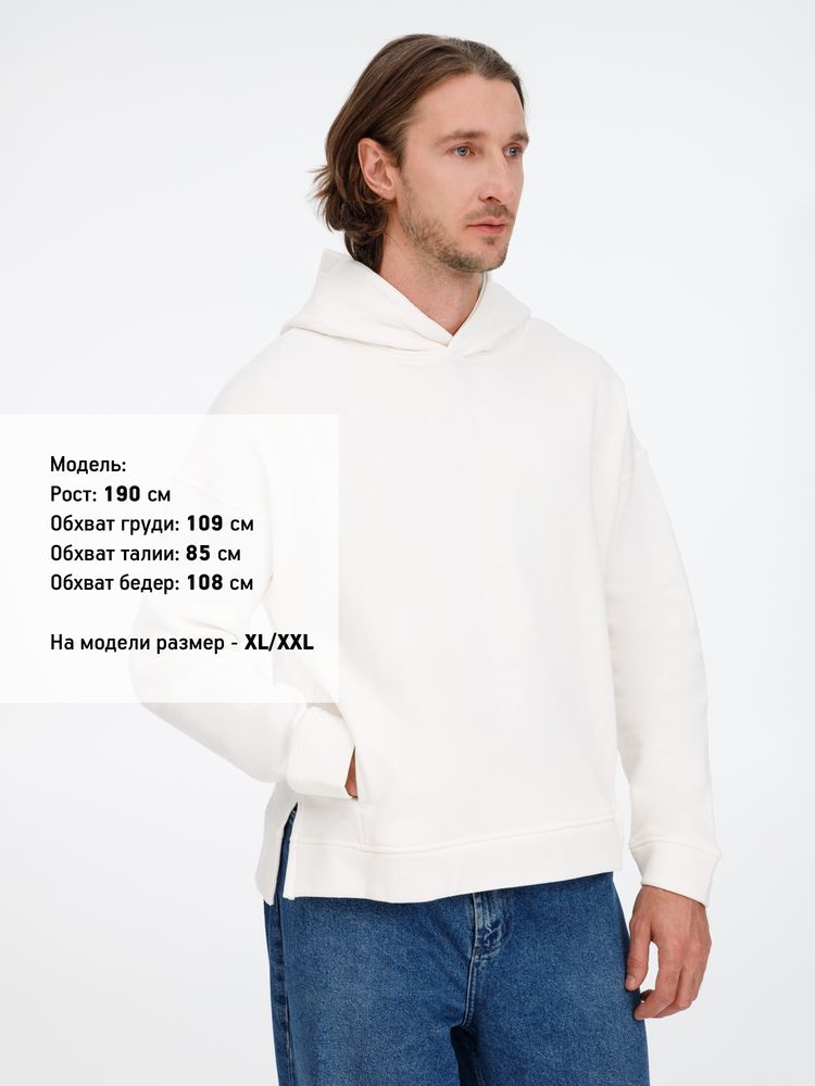 Худи оверсайз унисекс Tolla, молочное, размер XL/2XL