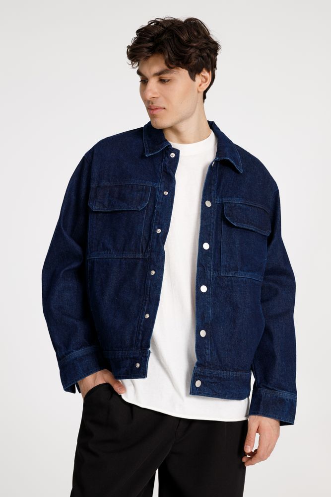 Куртка джинсовая O2, темно-синяя, размер 3XL/4XL