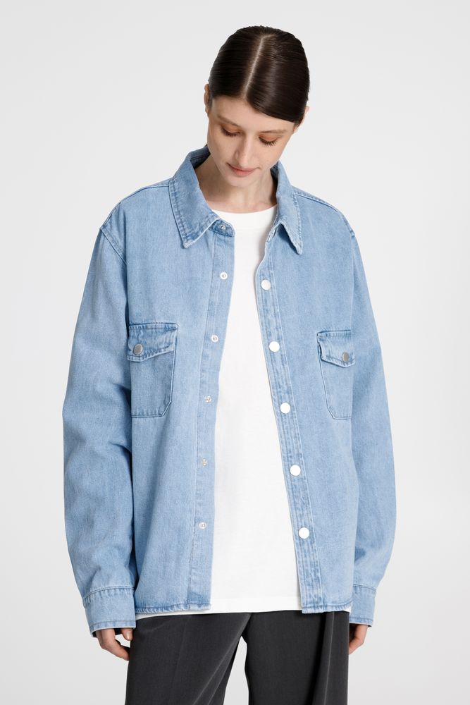 Куртка джинсовая O3, голубая, размер 3XL/4XL