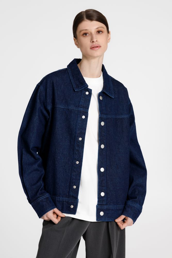 Куртка джинсовая O1, темно-синяя, размер 3XL/4XL